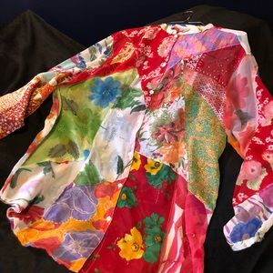 Sacred Threads long button down blouse